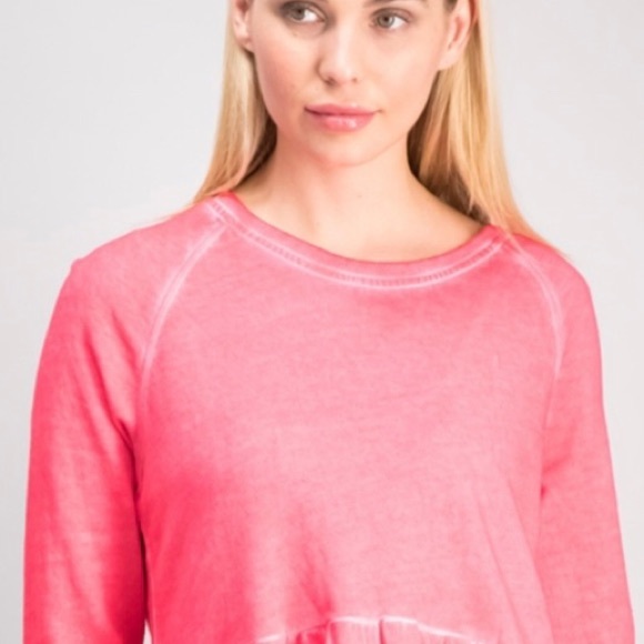 STYLE & CO $50 Bright Rose PEPLUM FLOUNCE Top NWT XS - Picture 3 of 16